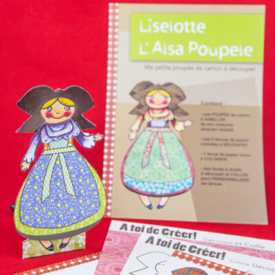 Alsapoupele poupée en carton à découper et à habiller