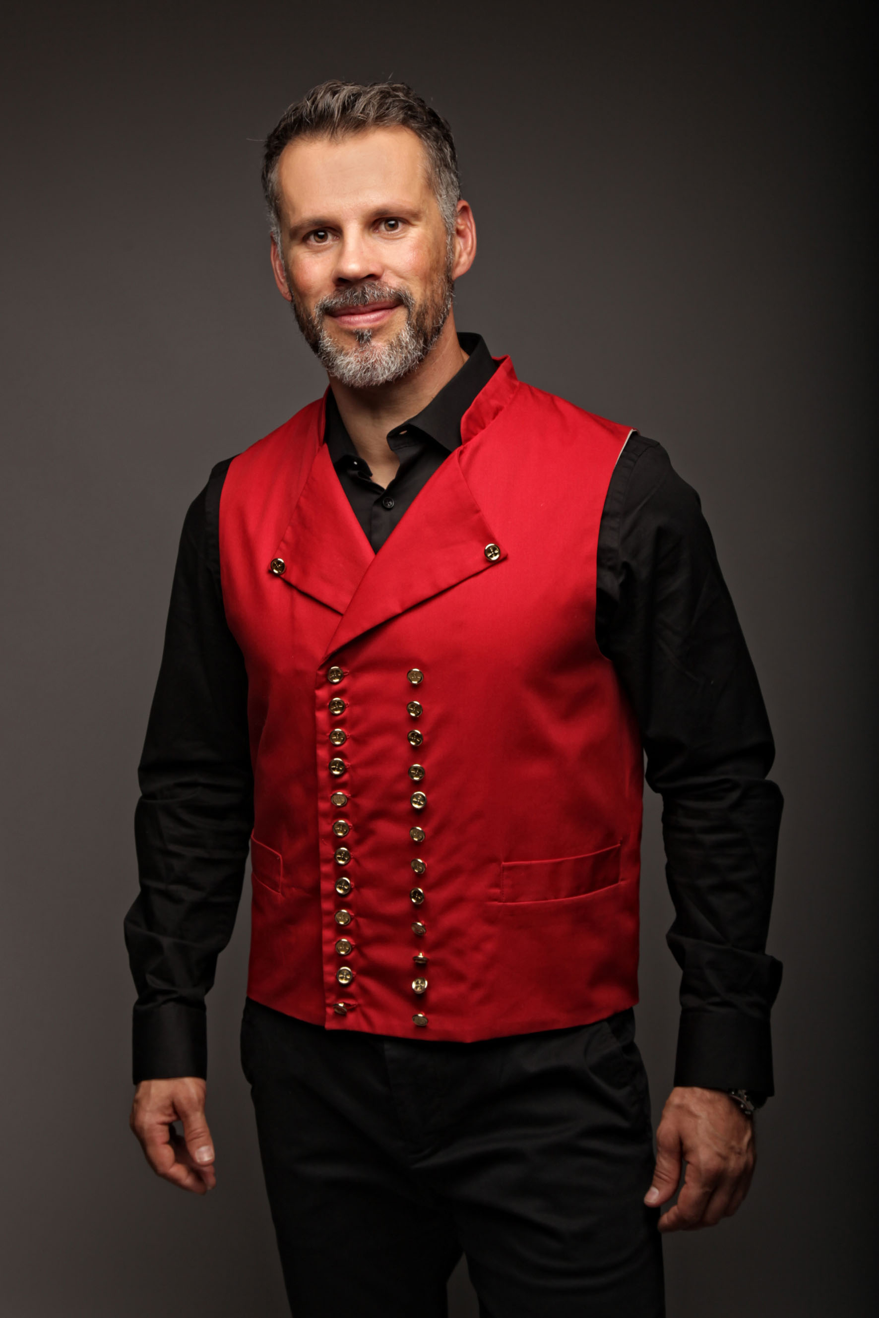 gilet rouge homme