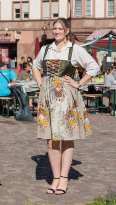 robe Rockhouse en étoffe de Noël de Mulhouse