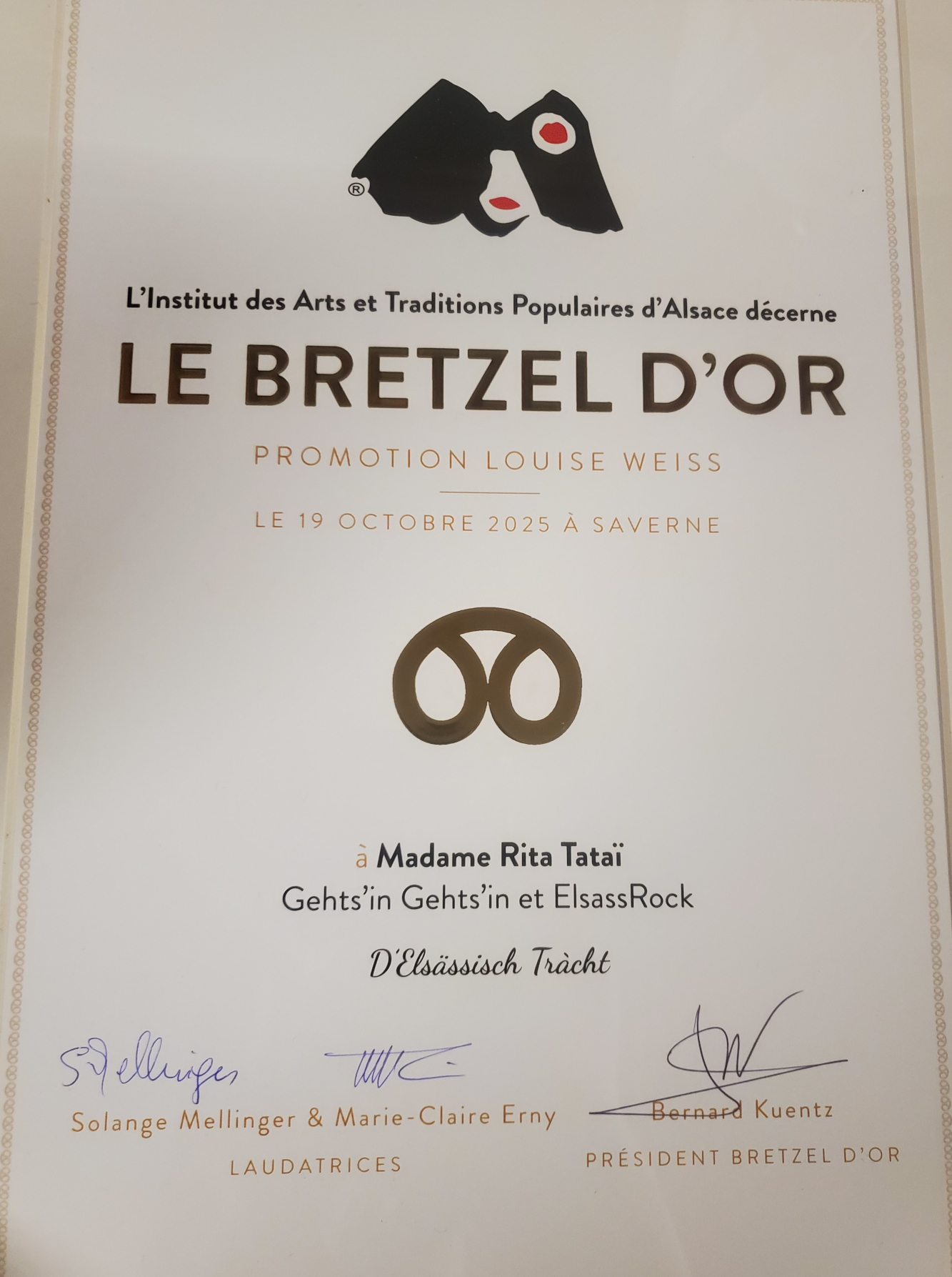 bretzel dor 2025 5 remise bretzel d'or à Geht's In