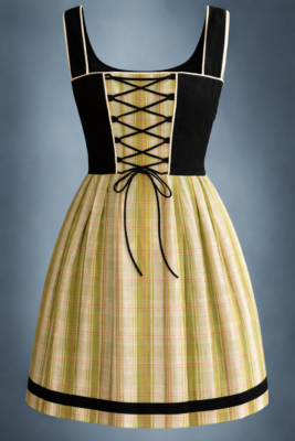 robe alsacienne moderne Rockholtz en kelsch vert et rose