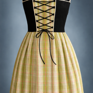 robe alsacienne moderne Rockholtz en kelsch vert et rose