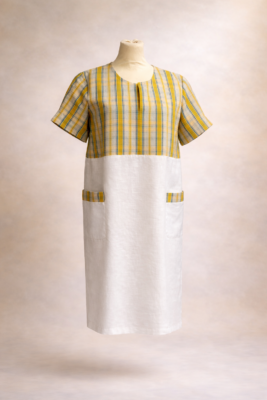 robe alsacienne moderne en kelsch jaune