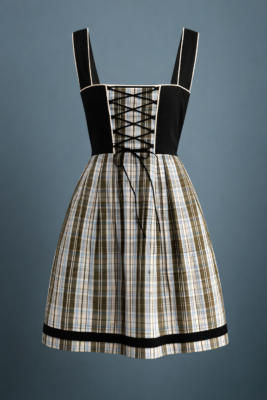 robe alsacienne moderne rockholtz en kelsch wissembourg carreaux kaki et bleu