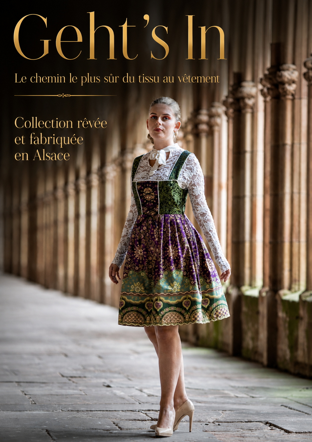 Robe en tissu de Mulhouse fabriquée en Alsace